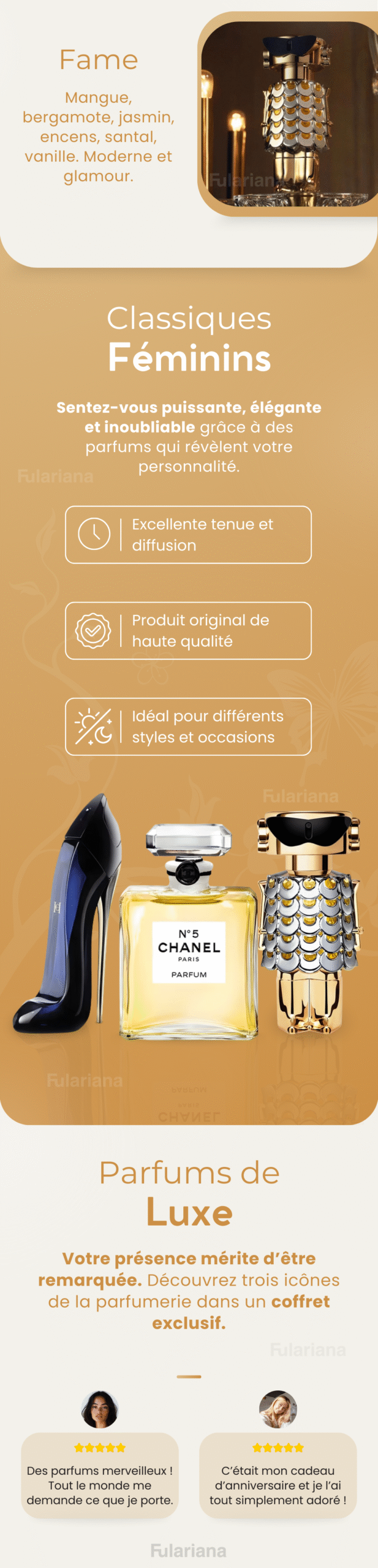 Carolina Herrera GOOD GIRL, Chanel Nº5 et Paco Rabanne FAME 9 LP CAROLINA HERRERA VICENTE202 scaled